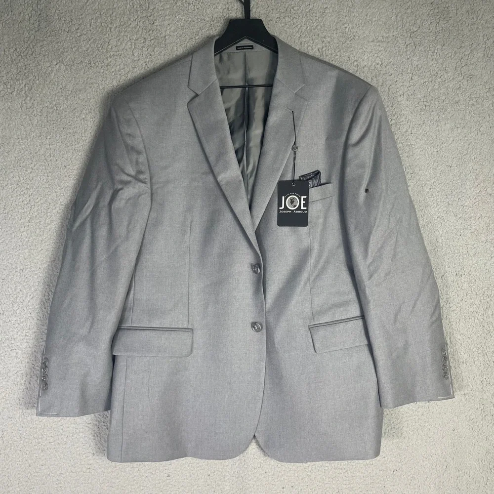 Joseph Abboud Joe Mens Light Gray Sport Coat Blazer NWT Two Button Jacket S 46